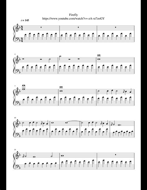 fireflies sheet music for Piano download free in PDF or MIDI