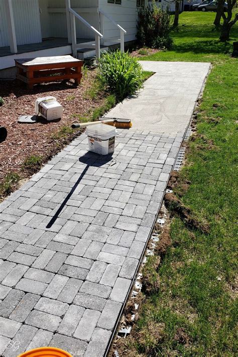 How to Create a DIY Paver Walkway | Pavers diy, Paver walkway diy, Diy ...