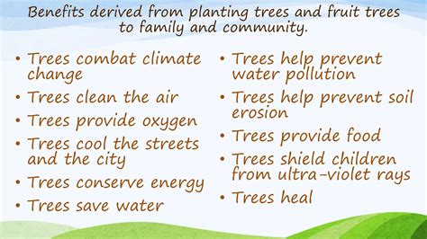 Benefits from planting trees | PPT