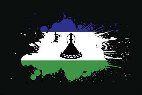 Lesotho Flag With Grunge Effect Design 3361475 Vector Art at Vecteezy