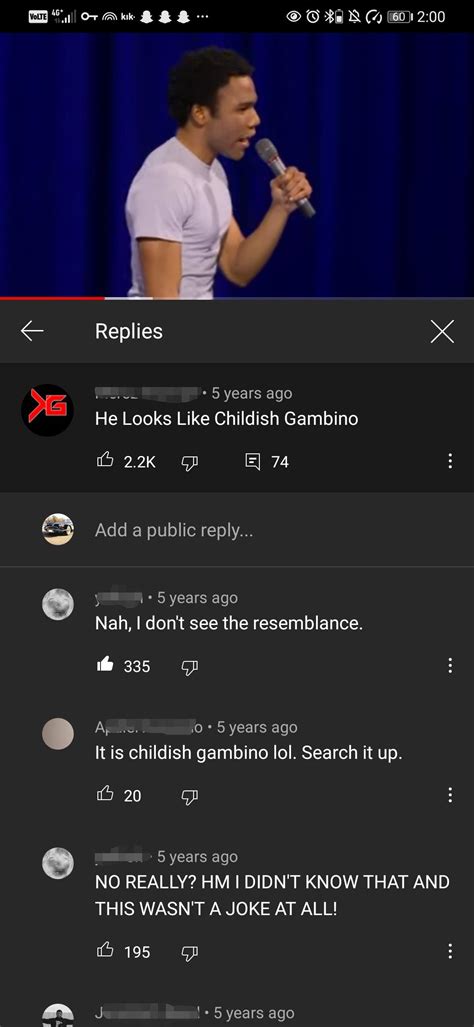 On a video of Donald Glover stand-up | Scrolller