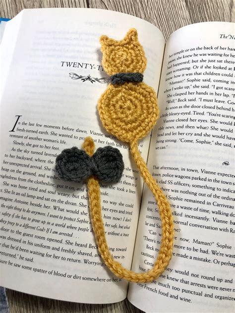 Crochet Cat Bookmark Cat Bookmark Unique Bookish Gift - Etsy