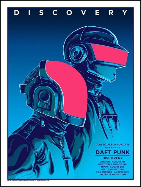 Daft Punk And The Man Who Fell To Earth Posters by Tim Doyle Artist Edition | Punk poster, Daft ...