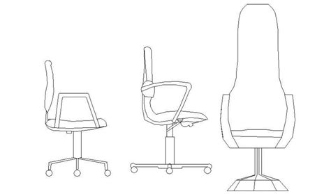 Chair 2d view drawing of furniture units autocad file - Cadbull