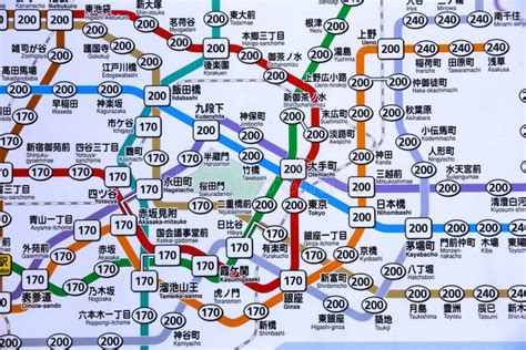 Tokyo subway map stock image. Image of public, asia - 122068751