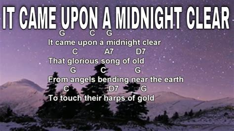 It Came Upon A Midnight Clear - with Lyrics and Chords (Traditional Christmas Song) - YouTube