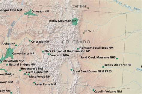 Colorado National Parks Map