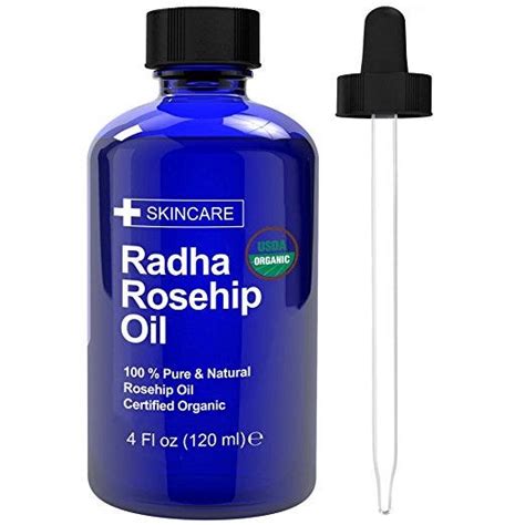 Radha Beauty + Radha Beauty Rosehip Oil 4 oz – USDA Certified Organic ...