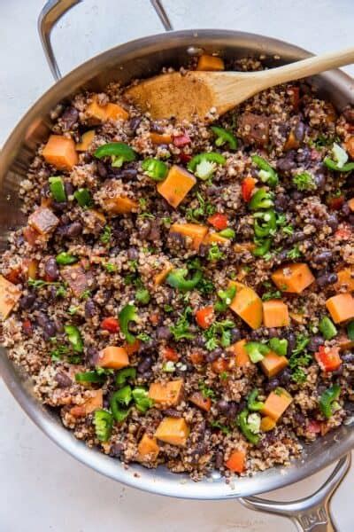 Mexican Vegan Black Bean & Sweet Potato Skillet - The Roasted Root