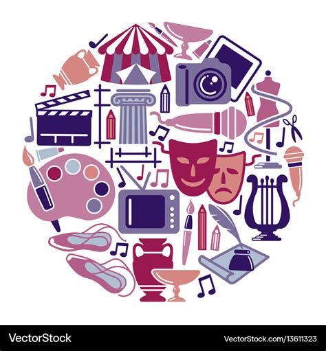 Symbol of arts Royalty Free Vector Image - VectorStock