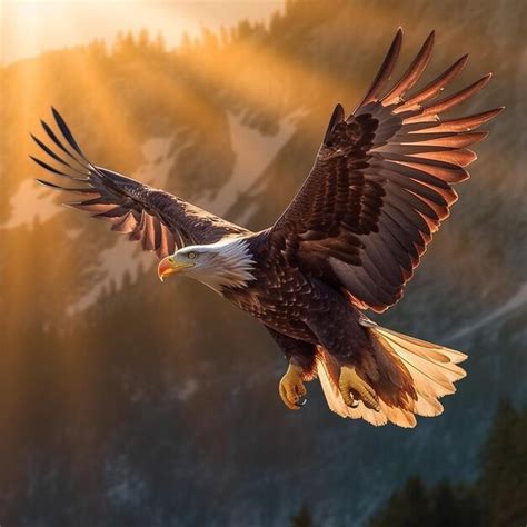 Premium AI Image | A majestic eagle flying in the sky