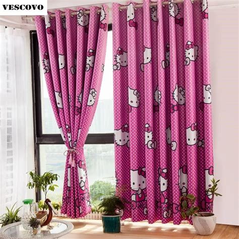 Cartoon Hello Kitty Blackout Curtains for Living Room Curtains for Bedroom-in Curtains from Home ...