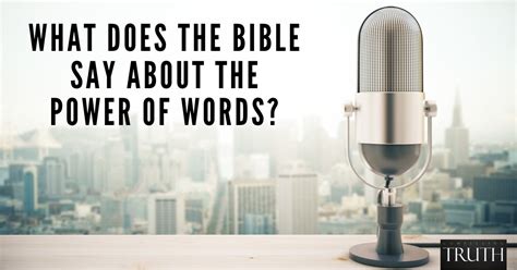 What does the Bible say about the power of words?