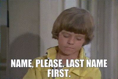 YARN | Name, please. Last name first. | The Brady Bunch (1969) - S04E14 Family | Video clips by ...