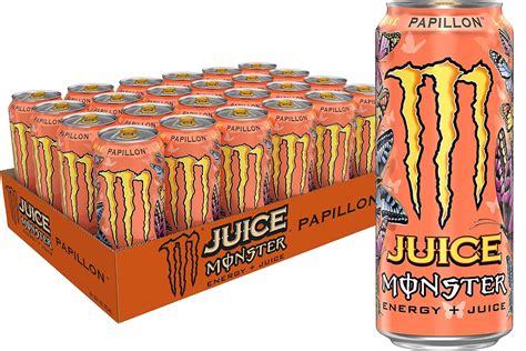 Amazon.com: Monster Energy Juice Monster, Energy + Juice, Papillon, 16 Fl Oz (Pack of 24)