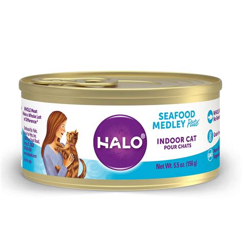 Halo Indoor Wet Cat Food, Grain Free, Seafood Medley 5.5oz Can (Pack of 12) for sale | Las Vegas ...