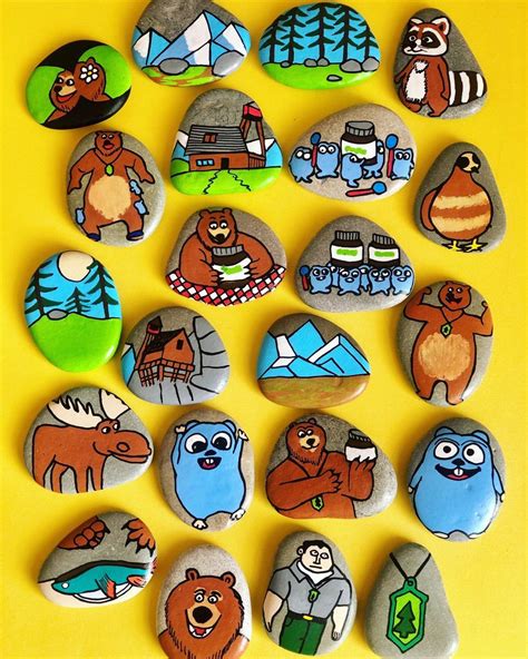 Montessori Toys, Grizzy and the Lemmings Story Stones, Easter Gift for ...