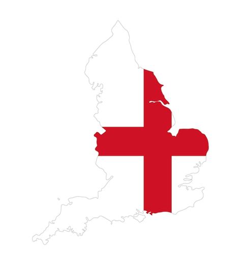 Premium Vector | England map with England flag