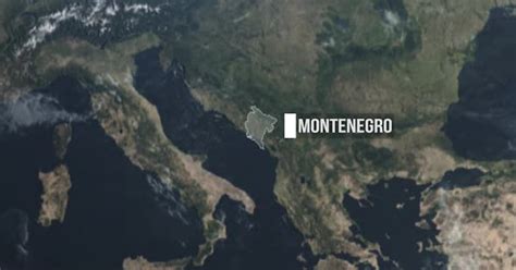 Montenegro Highlighted Outline Border and Label Map - zooming from ...