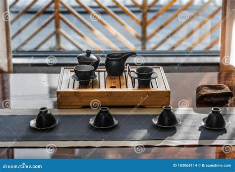 Traditional Chinese Tea Ceremony. Tea Set on Tea Tray. Stock Photo ...