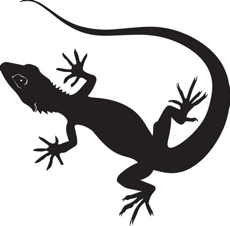 Lizard vector silhouette illustration black color 27475607 Vector Art at Vecteezy