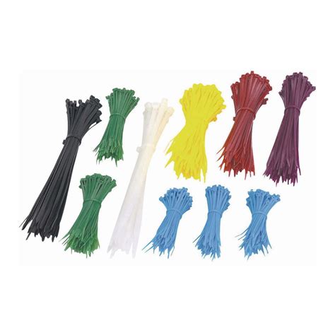 Nylon Cable Tie Assortment, 1000 Pack