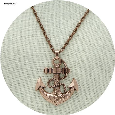 Anchor Pendant Necklace Beach Ocean Women's Fashion Jewelry Antiqued Copper #Pendant | Anchor ...