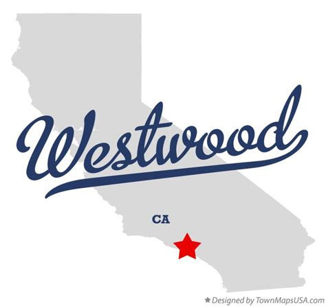 Map of Westwood, Los Angeles County, CA, California