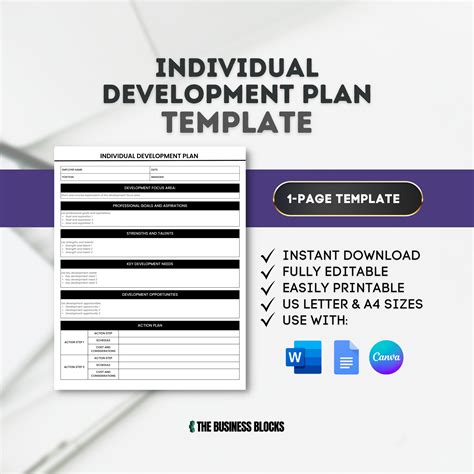 Individual Development Plan Template Personal Development Plan Career ...