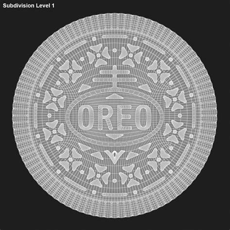 realistic oreo cookie obj