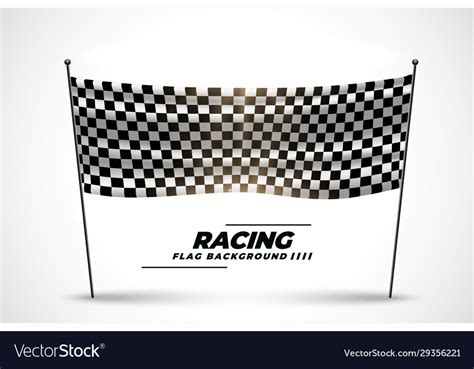 Racing flag banner for start or finish race Vector Image