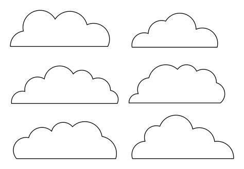 Large Cloud Template - 10 Free PDF Printables | Printablee