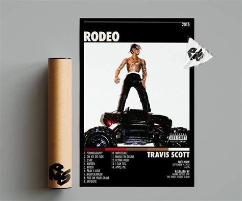 Travis Scott Poster - Rodeo Poster - Travis Scott Rodeo Tracklist ...