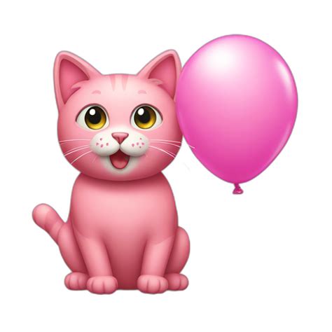 cat with balloon | AI Emoji Generator