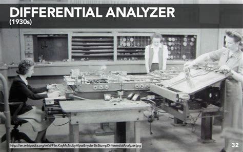 DIFFERENTIAL ANALYZER (1930s) http://en.wikipedia.org/wiki/File:KayMc…