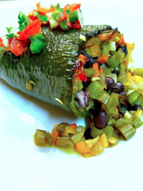 chef-boyar-deak. : vegan stuffed pasilla peppers.