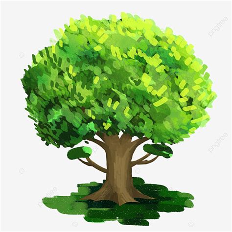 Green Tree With Green Leaves, Simulation, Tree With Green Leaves, Green PNG Transparent Clipart ...