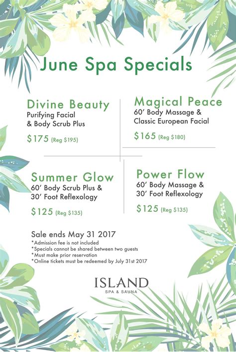 June Spa Specials Tickets in Edison, NJ, United States