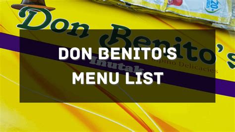 Don Benito’s Menu Prices Philippines 2024 [Updated] — All About ...