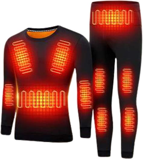 Electric Heated Thermal Und Erwear Underwear Set Men’s Thermal Underwear Set Base Layer for ...