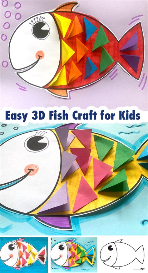 krokotak | Easy 3D Fish Craft for Kids