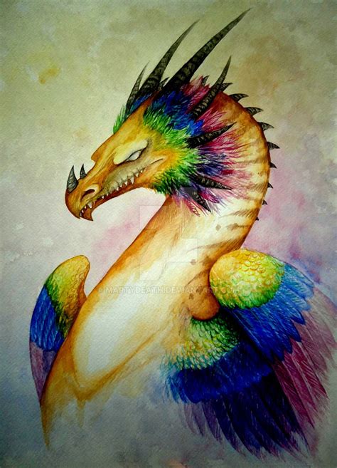 Feather Dragon by MartyDeath on @DeviantArt | Feathered dragon, Fantasy ...