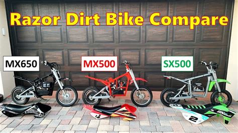 Compare Razor MX650 vs MX500 vs SX500 - disassembled - YouTube