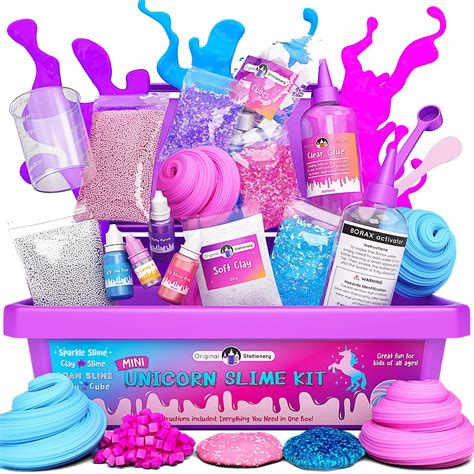 Original Stationery Mini Unicorn Slime Kit for Girls - Kids Can Make Unicorn Sparkle, Clay, Foam ...