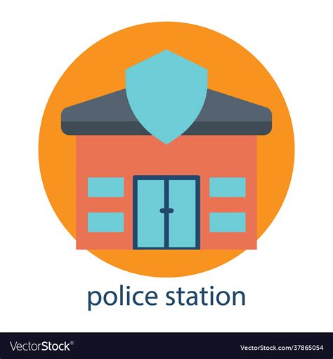 Police station flat icon icon can be used Vector Image