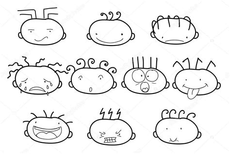 Children's drawings of different emotions Stock Vector by ©virinaflora ...