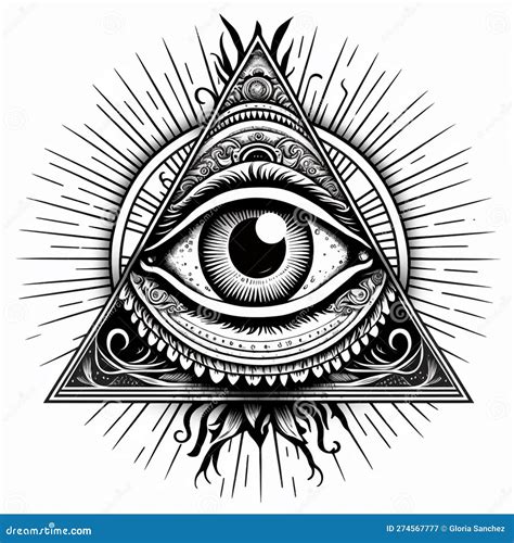 All-seeing Eye. Pyramid And All-seeing Eye, Freemasonry Masonic Symbol Vector Illustration ...