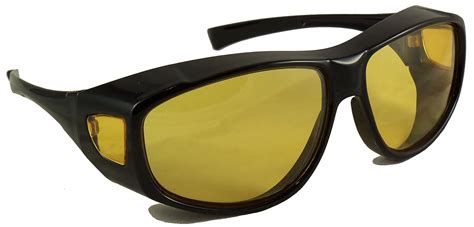 Night Driving Fit Over Glasses by Ideal Eyewear Wear Over Prescription Glasses Yellow Lens for ...