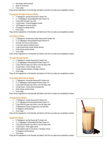 Pdf Printable Herbalife Shake Recipes Pdf - Printable Word Searches