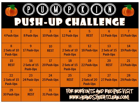 Pumpkin Push-Up Challenge ~ He and She Eat Clean